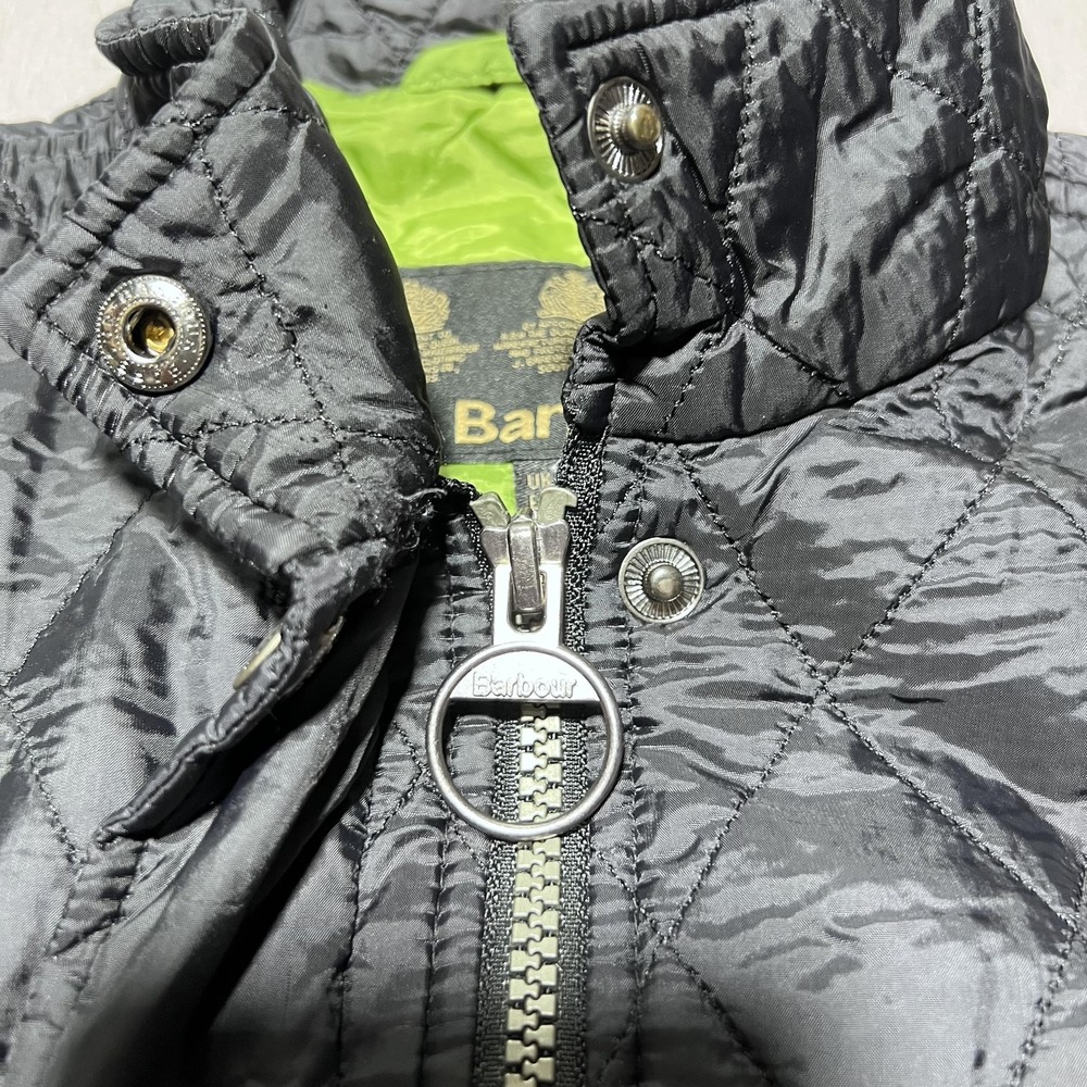 Barbour Chelsea Quilt‎ Lightweight Flyweight Jacket Womens US 4 UK 8 Black - Picture 11 of 16
